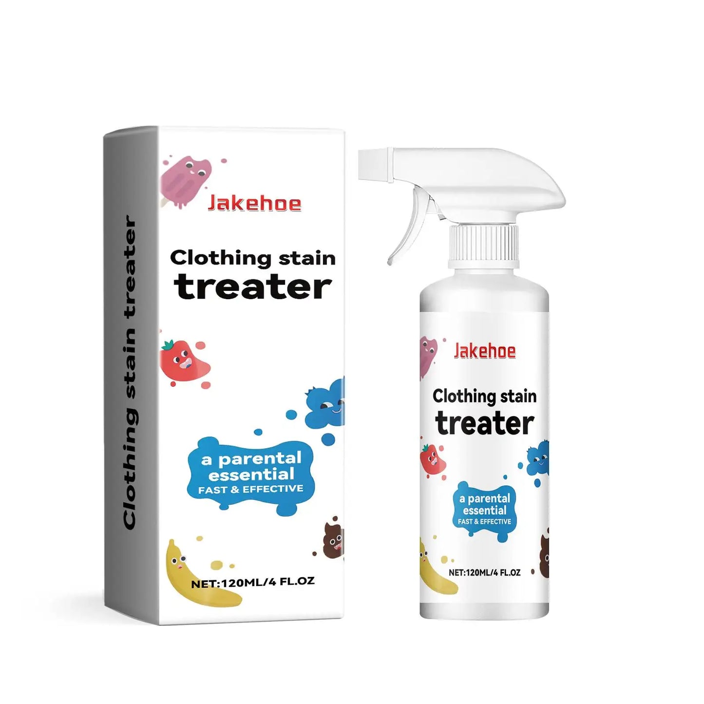 Portable Stain Treater Washable-Free Quickly Dust Bleached Decontamination for Laundry Fabric Oil Remover Effective Spray 120 Ml
